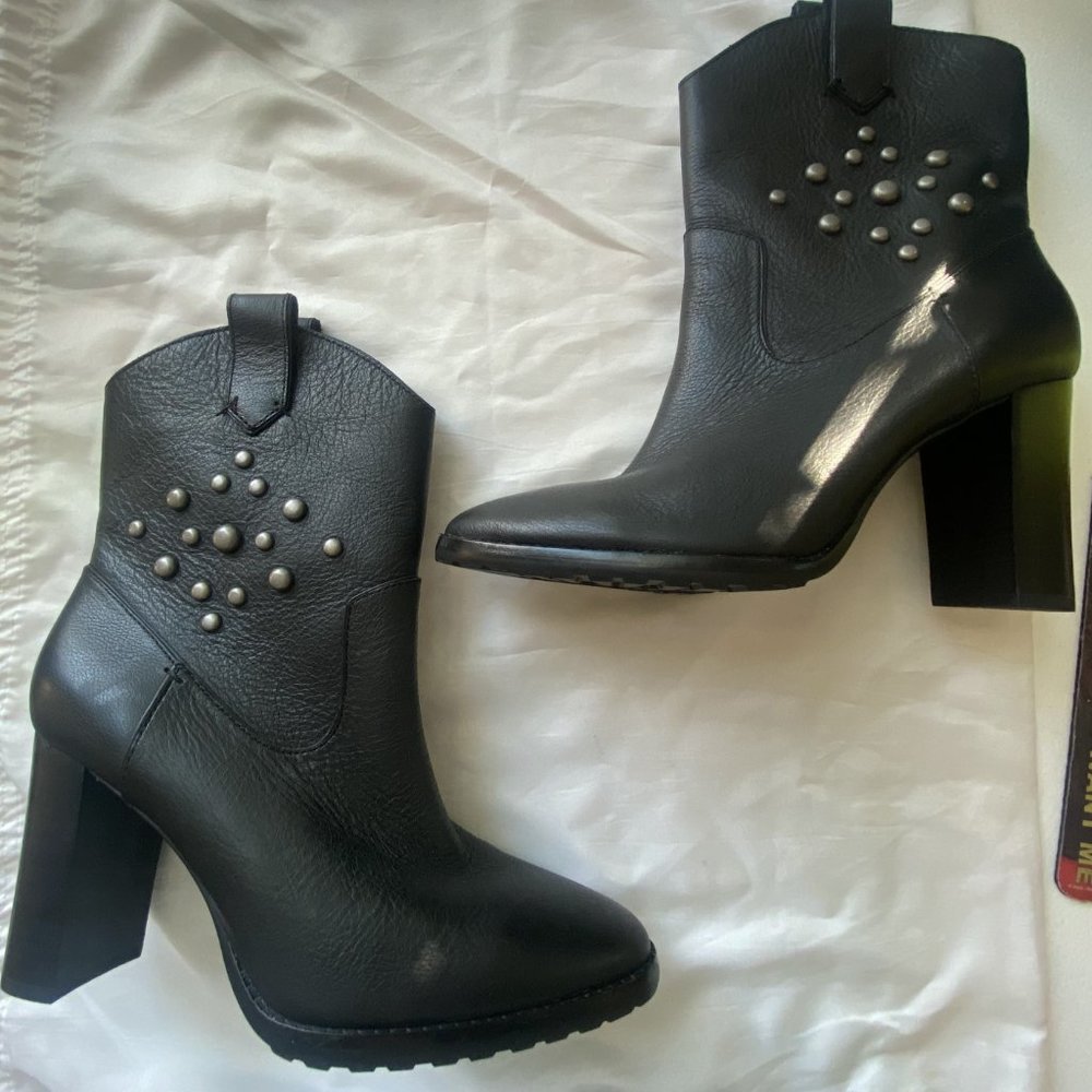 Lauren Ralph Lauren | Micah Studded Leather Boots | Womens US 10 - Picture 6 of 14